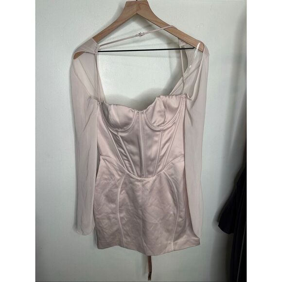 House of CB Isra Crystal Satin Coraet Mini Dress - Picture 3 of 6